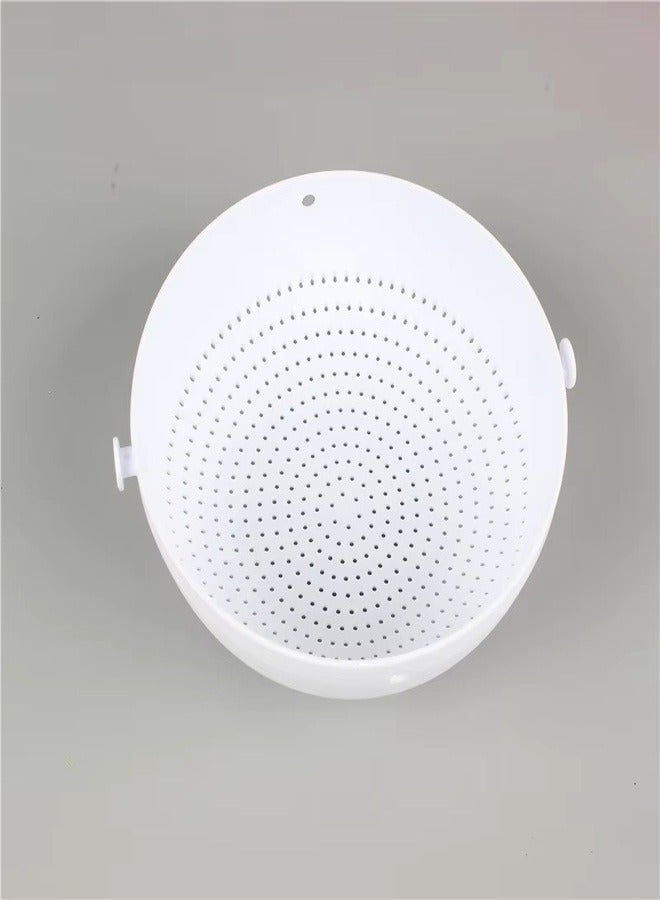 Practical Double-Layer Plastic Colander for with Drain Feature - Red  - Image 5