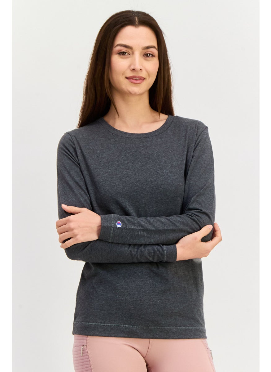 Champion Women Sportswear Fit Long Sleeve Training Tops, Charcoal  - Image 1
