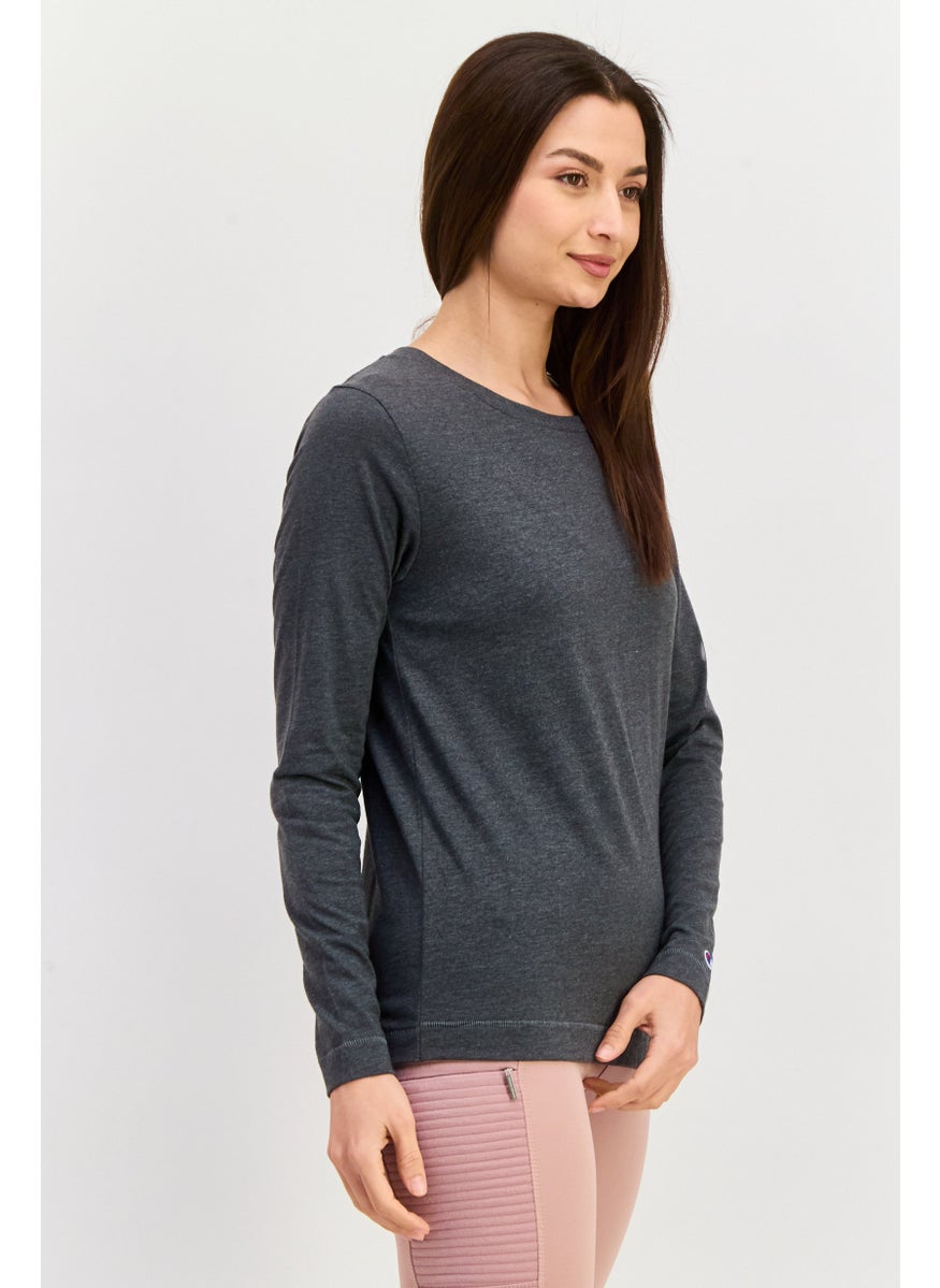 Champion Women Sportswear Fit Long Sleeve Training Tops, Charcoal  - Image 2