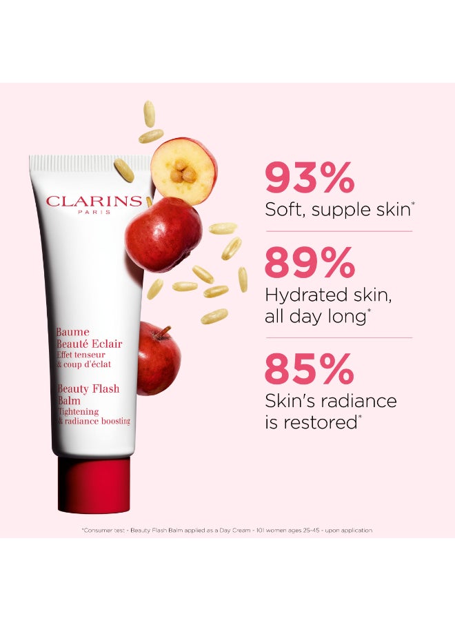 CLARINS بلسم الجمال من كلارنس 3 في 1 مرطب قناع للوجه لمدة 10 دقائق برايمر مكياج أو انتعاش سريع معزز للإشراق يرطب ويضيء ويشد بشكل مرئي غير دهني وغير كوميدوغينيك - Image 4