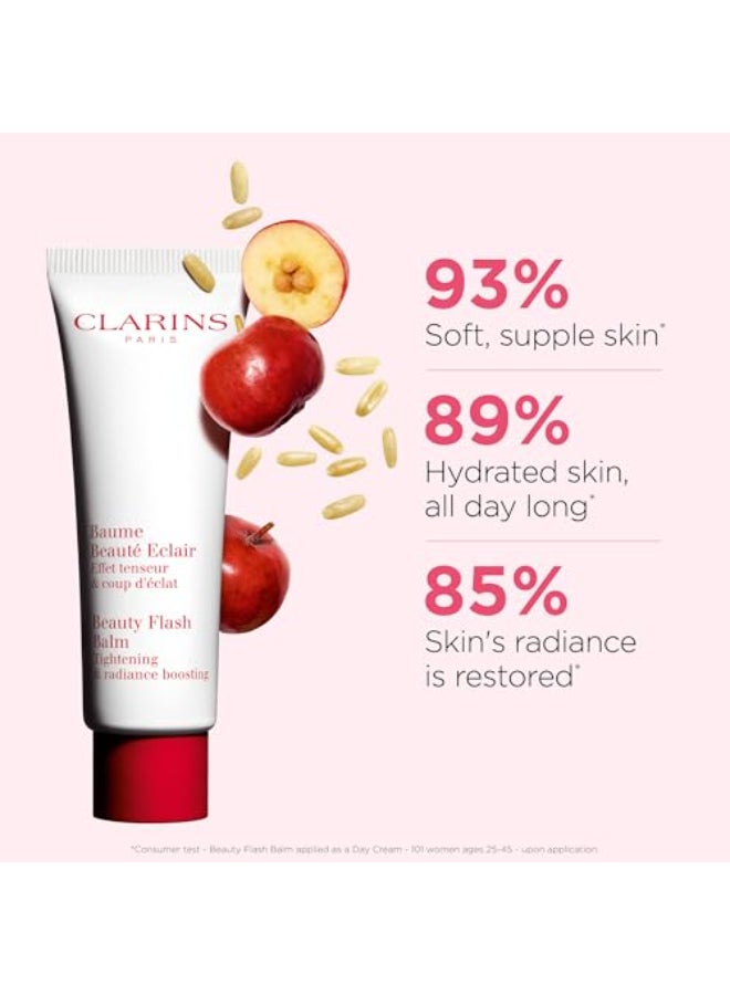 CLARINS بلسم الجمال من كلارنس 3 في 1 مرطب قناع للوجه لمدة 10 دقائق برايمر مكياج أو انتعاش سريع معزز للإشراق يرطب ويضيء ويشد بشكل مرئي غير دهني وغير كوميدوغينيك - Image 3
