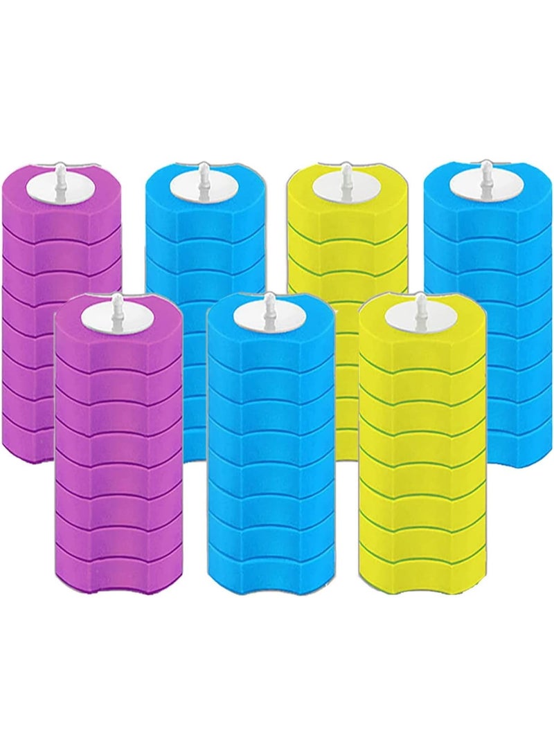 U-HOOME 48 Count Toilet Bowl Wand Refills, Disposable Toilet Bowl Brush Cleaning Sponges Heads with Cleaners for Household Toilet Scrubber Bathroom Cleaning Supplie - Image 1