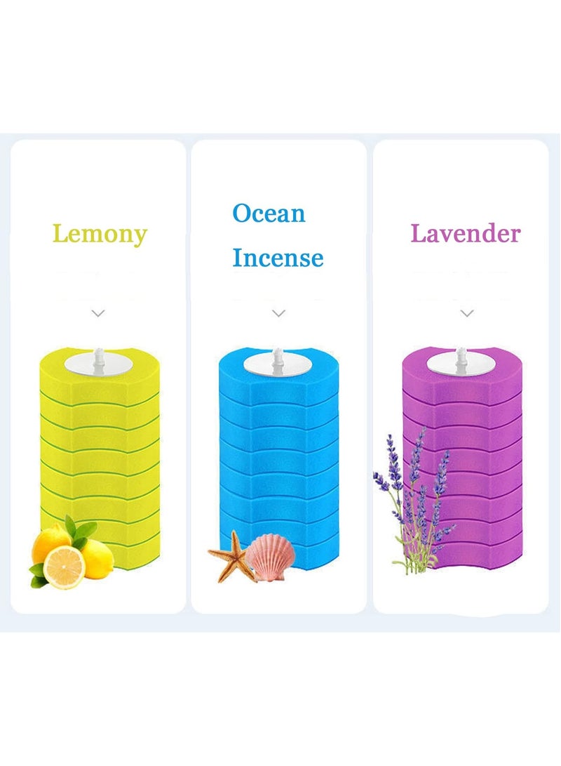 U-HOOME 48 Count Toilet Bowl Wand Refills, Disposable Toilet Bowl Brush Cleaning Sponges Heads with Cleaners for Household Toilet Scrubber Bathroom Cleaning Supplie - Image 2