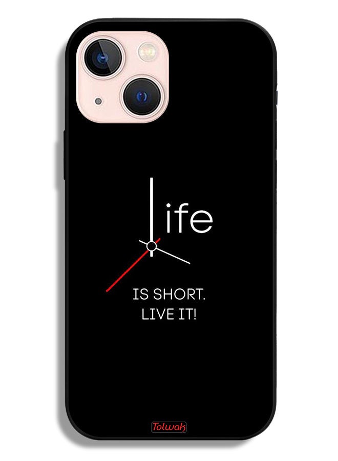 Tolwak Apple iPhone 13 mini Protective Case Life Is Short Live It  - Image 2
