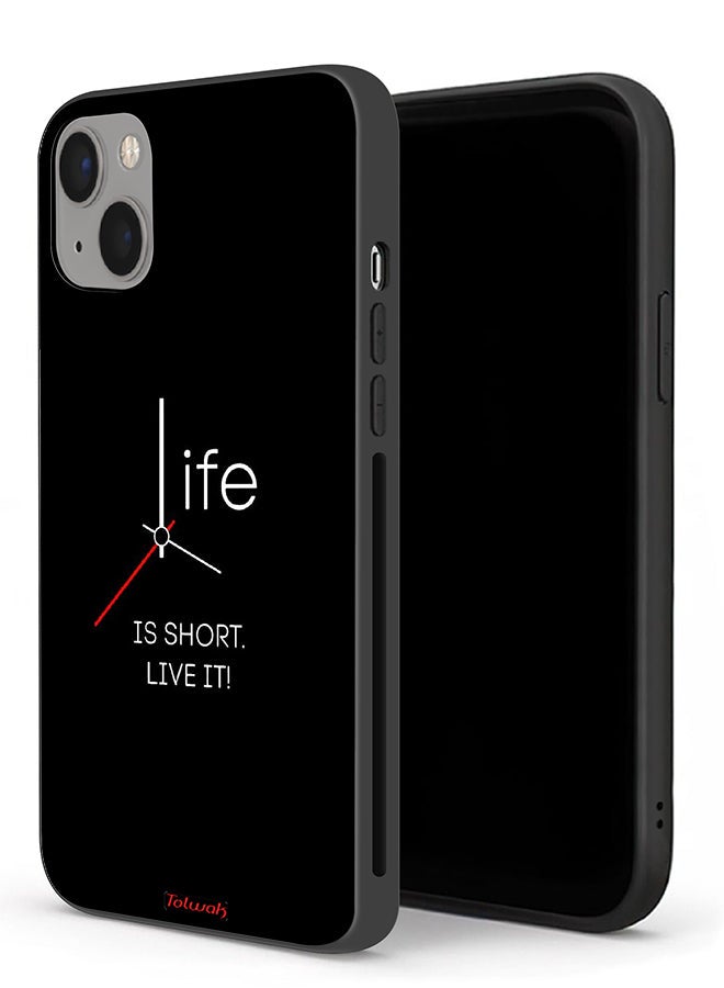 Tolwak Apple iPhone 13 mini Protective Case Life Is Short Live It  - Image 1