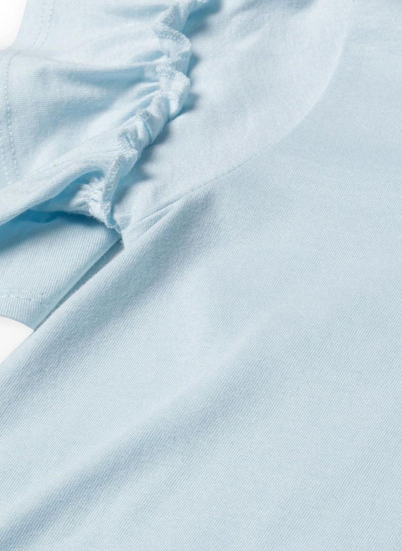 مينوتي تيشيرت بناتي بتفاصيل كشكش على الأكمام - Image 4