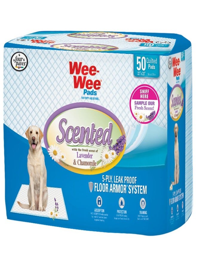 Four Paws Wee-Wee Dog Scented Lavender/Chamomile Training Pads (50 Pack) - Image 1