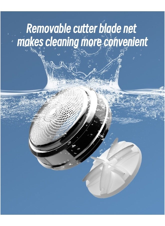Ru syanl Electric Shaver Mini Portable Electric Razor New Small Male And Female Waterproof USB Charging Easy One-key Use Super Long Battery Life Automatic Shaver Upgrade 6 Blades Suitable For Home Car Travel  - Image 5