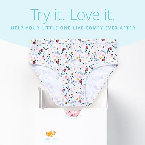 Lucky Me Lucky & Me 100% Cotton Girls Underwear, Briefs Style, Gracie 7 Pack, Bunny Bloom, Size 6 Years - Image 5