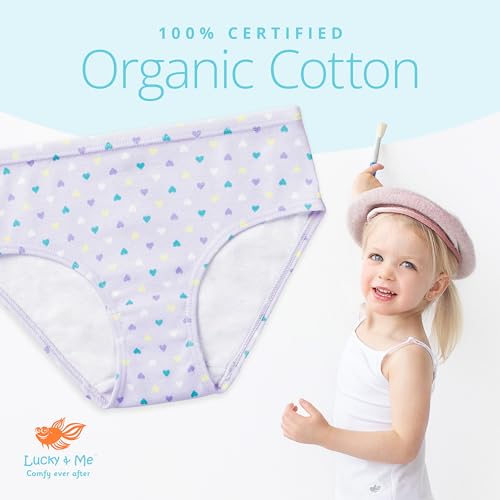 Lucky Me Lucky & Me 100% Cotton Girls Underwear, Briefs Style, Gracie 7 Pack, Bunny Bloom, Size 6 Years - Image 4