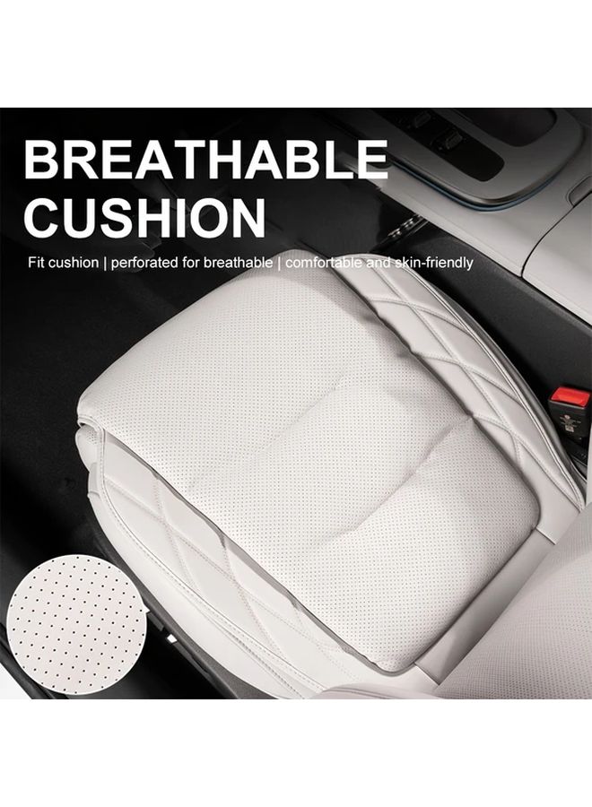 Gray Napa Leather Car Seat Cushion With Ventilation All Season For Front Comfy Driving 25 59x18 9x1 18 Inch - Image 5