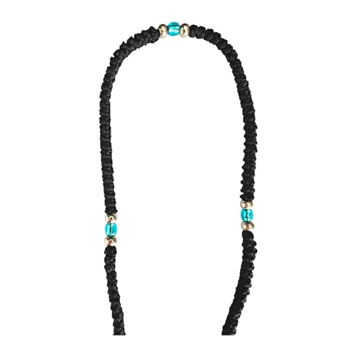 Iconsgr Handmade Christian Orthodox Greek Komboskoini, prayer Rope 100 knots Pendant Black - Image 2
