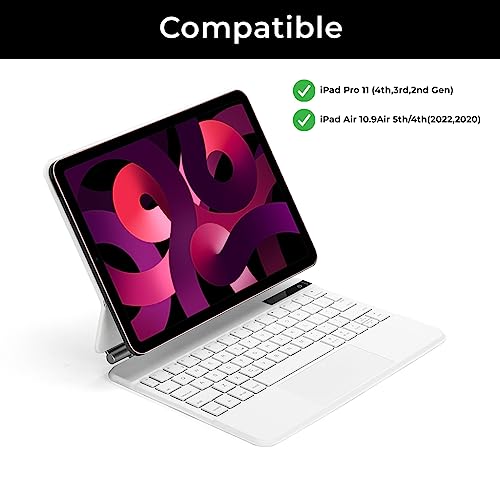 Concept Kart iPad Magic Magnetic Keyboard Case for Apple iPad Air 5th/ 4th Gen 10.9" & iPad Pro 11" (4th/3rd Gen), Floating Cantilever Design, 3 Level Backlit & Large Multi Gesture Touchpad, Bluetooth - Image 2