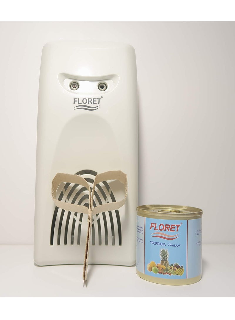 جهاز معطر مروحي فلوريت مع عبوة معطرة سائل (تروبيكانا)