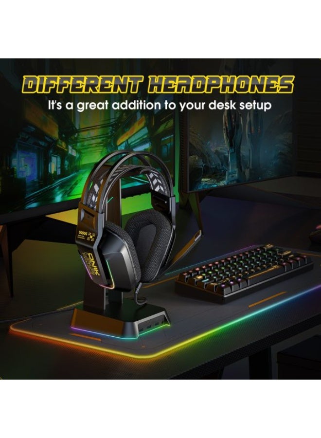 أونيكوما سماعة ألعاب X13 ستيريو RGB، صوت ستيريو، ميكروفون دوار بزاوية 120 درجة، إضاءة RGB رائعة، منفذ 3.5 مم + USB للإضاءة، وحدة مكبر صوت 50 مم. وسادات أذن ثلاثية الأبعاد مريحة للغاية. لأجهزة Xbox، PS4/5، Switch، الهواتف المحمولة، الكمبيوتر الشخصي - لون أسود. - Image 5