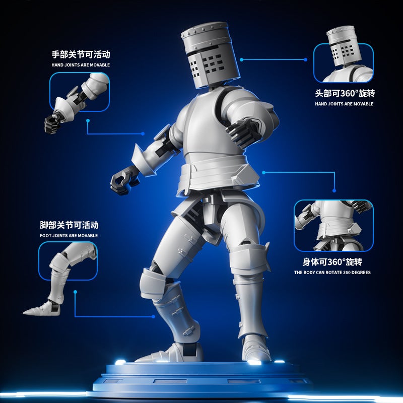 Medieval Warrior Fifth Generation 3D Printing Doll Toy Doll Joint Movable Doll Ornaments Creative Decompression - Image 5