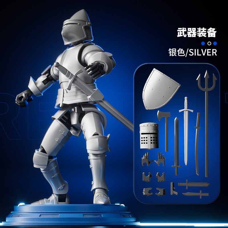 Medieval Warrior Fifth Generation 3D Printing Doll Toy Doll Joint Movable Doll Ornaments Creative Decompression - Image 1