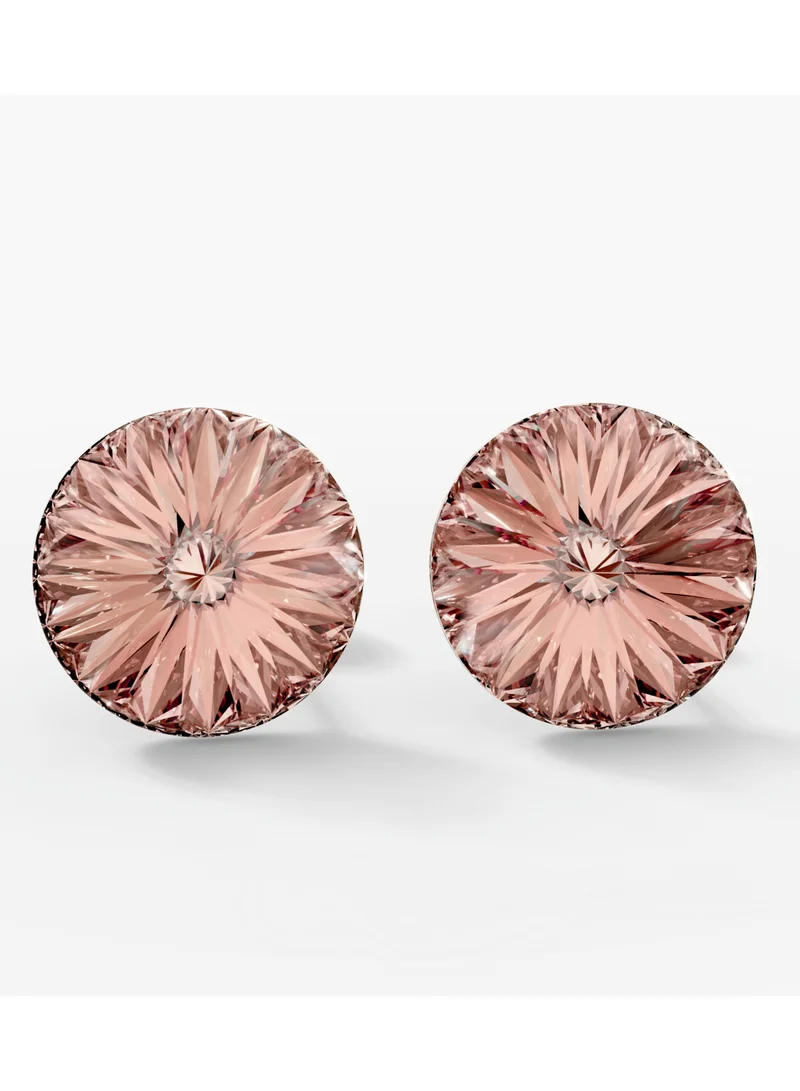 سيونا أقراط  الكلاسيكية بحجر الورد الكريستالي - رومانسية خالدة