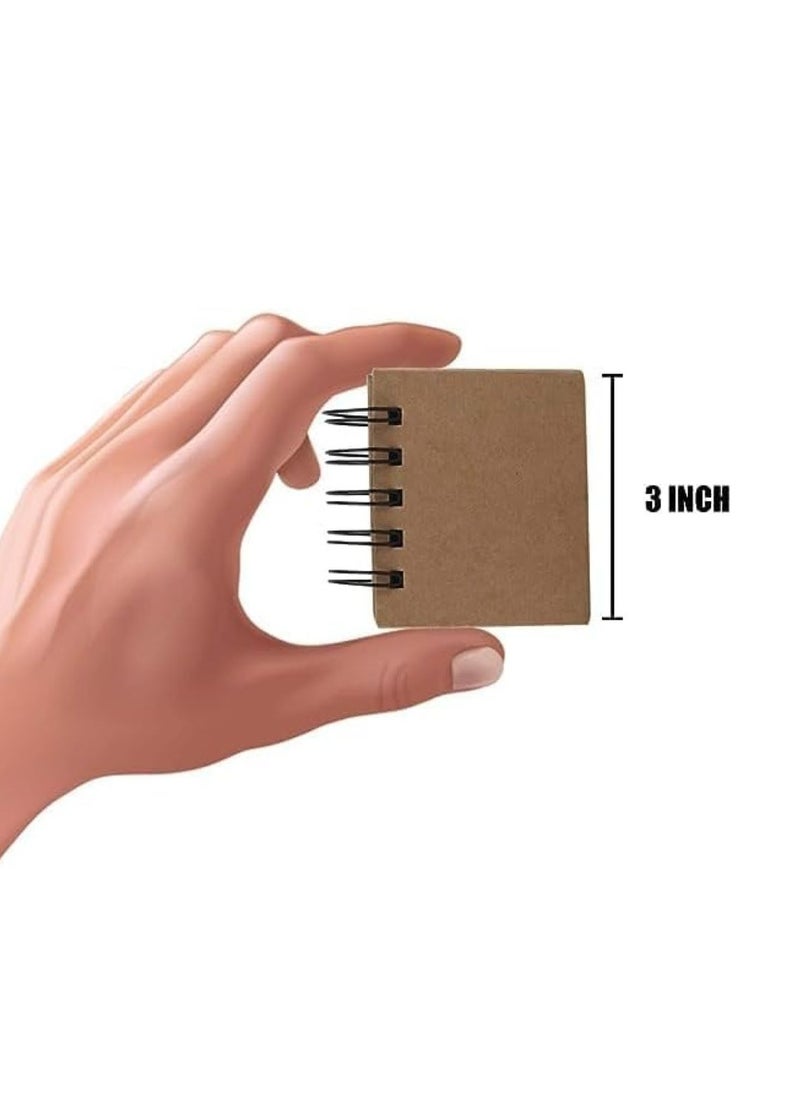 Oasisgalore Mini Spiral Notepad, Kraft Cover with Sticky Notes and Page Markers, 250 Sheets/Pad, Ideal for Students  - Image 4