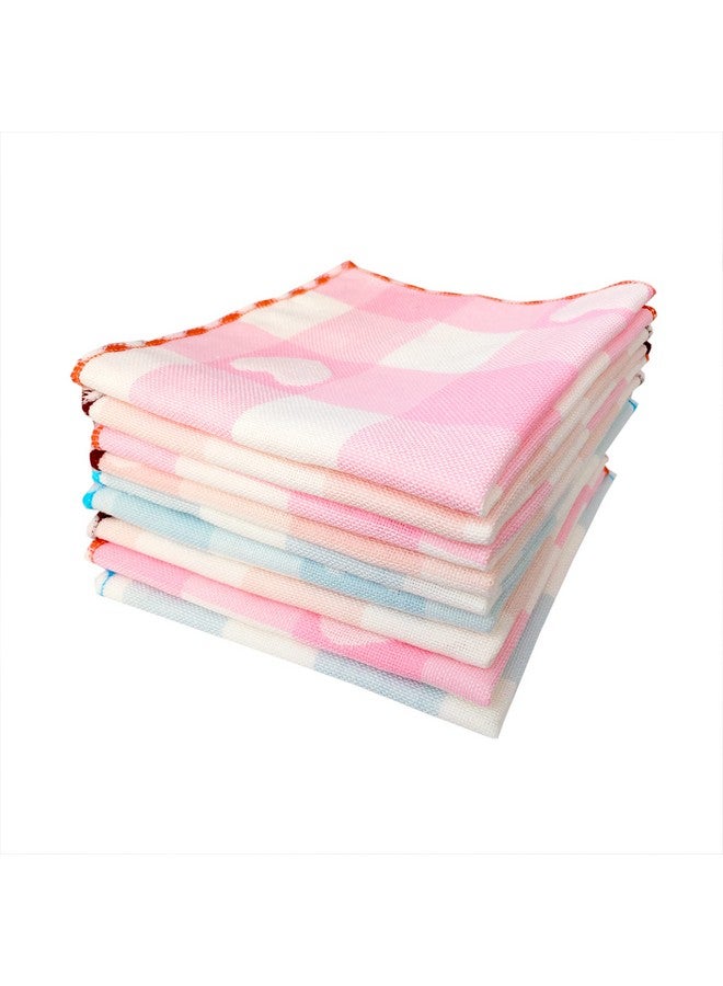 CLUZE Women Heart Printed Handkerchief - Cotton Hanky, Face Towel (Light Color) (Size 25x25 cm) (Pack Of 6 Pc) (6) - Image 5