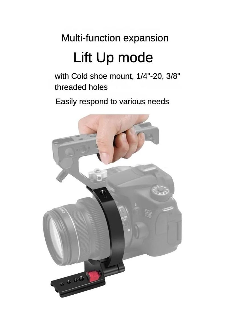 Horizontal Vertical Rig Camera Shooting Support with Bracket Semi-circular Ring for Sony Canon Nikon Fuji SLR Camera Video Holder  - Image 4
