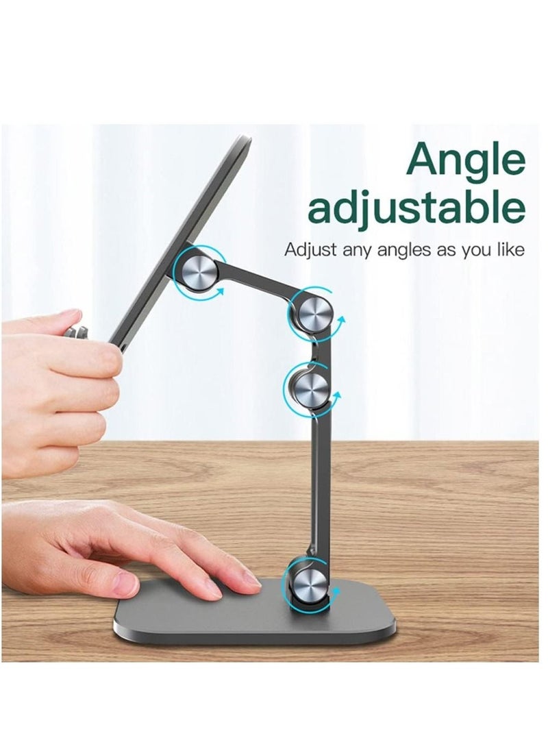 Phone Stand Adjustable Mobile Phone Holder Desktop Tablet Mount Compatible with iPhone 12/12 Pro Max 11 Pro Max XS XR, iPad Pro, Galaxy S20 Ultra S10 Plus S9 Note 10 Note 9, - Image 5