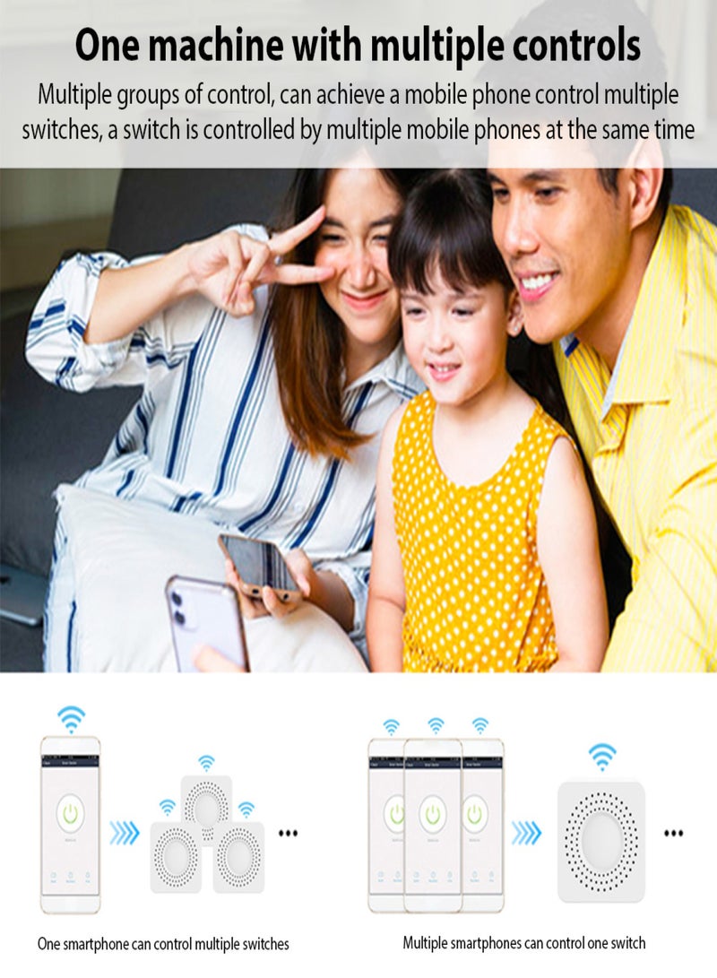 تويا وحدة مرحل مفتاح واي فاي ثنائي الاتجاه 16 أمبير جهاز تشغيل/إيقاف لاسلكي مفتاح إضاءة مزدوج التحكم جهاز تحكم عن بعد تطبيق Tuya مشاركة الجهاز التحكم الصوتي قاطع دائرة ذكي وظيفة العد التنازلي/التوقيت التحكم الجماعي - Image 4