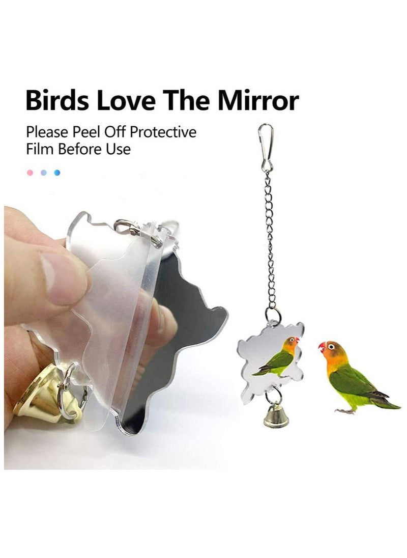 MissTiara - 10-Pack Bird Parrot Ladder Hanging Bell Swing Cage Toys- Budgie, Cockatiel, Conure, Finch, Small Parakeet, African Grey Parrot, Canary - Image 1