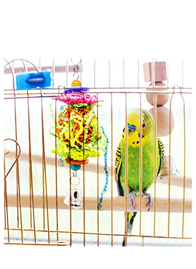 MissTiara - 10-Pack Bird Parrot Ladder Hanging Bell Swing Cage Toys- Budgie, Cockatiel, Conure, Finch, Small Parakeet, African Grey Parrot, Canary - Image 1