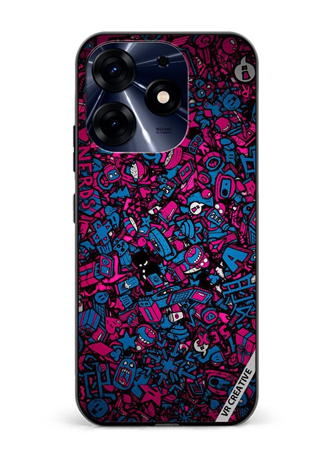 VR CREATIVE Protective Case Cover For Tecno Spark 10 Pro Mini Cartoons Design Multicolour - Image 1