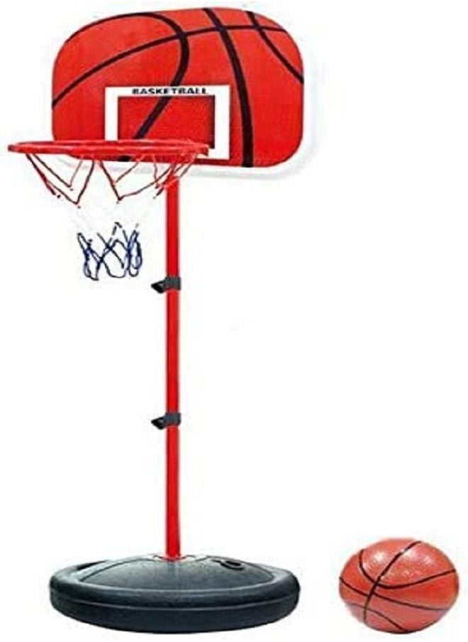 Toyland Indoor Outdoor Adjustable Iron Frame 175 cm Kids Basketball Back Board Stand & Hoop Set for Kids  - Image 3
