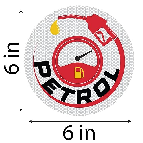 CVANU Reflective Petrol Self-Adhesive Fuel Reminder Sticker for Vehicles Pack of 2 (6inchX6inch)_202307-106 - Image 4