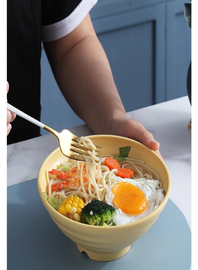 Clovis Wheat Straw Big Cereal Bowls - Resuable Bowls for Kitchen, Microwave and Dishwasher Safe, for Soup, Oatmeal, Ramen, RV, Camping, Kids, College Dorm Room (Purple, 25 x 10 CM, Pack of 6) - Image 3