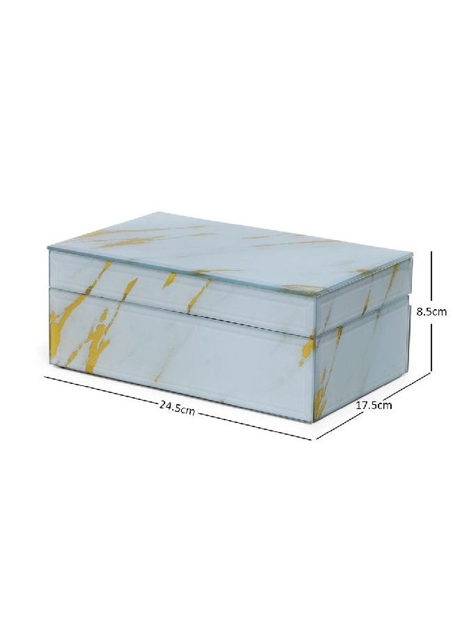 homes r us - Ore Jewellery Box, White - 24.5x8.5 cm - Image 1