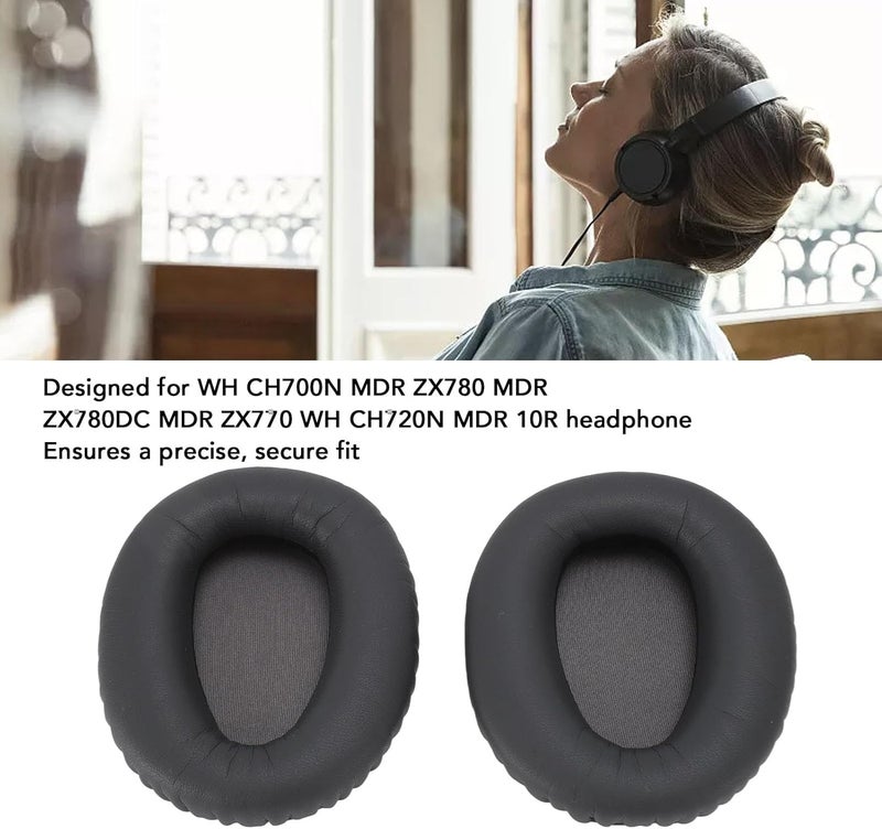 أنجريك Headset Ear Cups, Replacement Breathable Headphone Ear Pads for MDR ZX780DC for MDR 10R - Image 2
