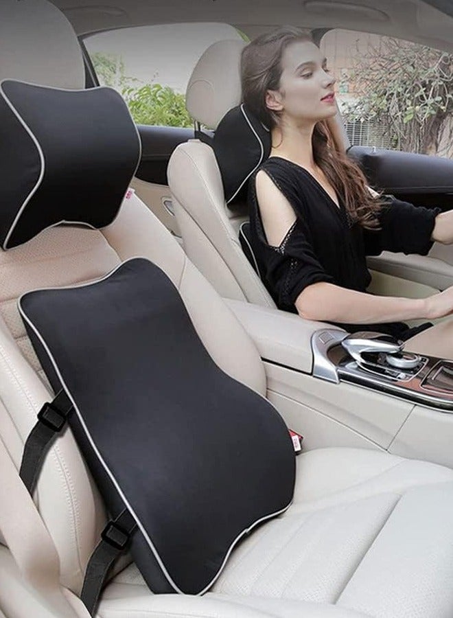 Snooe Car Lumbar Support Back Cushion and Neck Pillow Set - Image 2