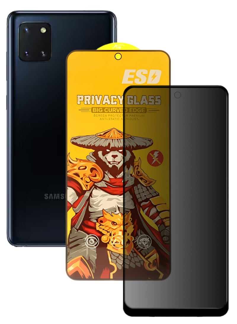 ESD Tempered Dustproof Privacy Glass Screen Protector Compatible For Samsung Galaxy Note 10 Lite - Image 1