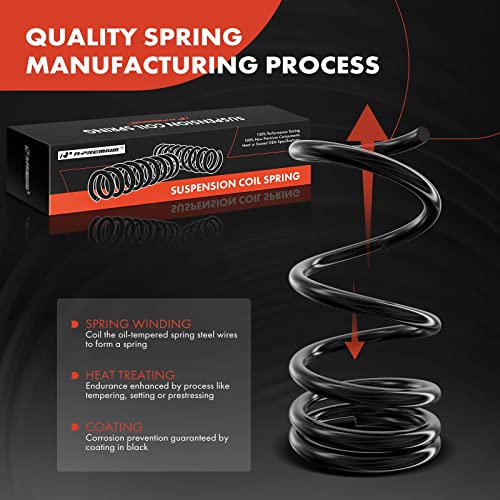 A-Premium 2Pcs Front Suspension Coil Spring Set Compatible with Volvo S40 1999-2003, V40 2000-2004, Driver and Passenger, Replace# 30883423 - Image 2