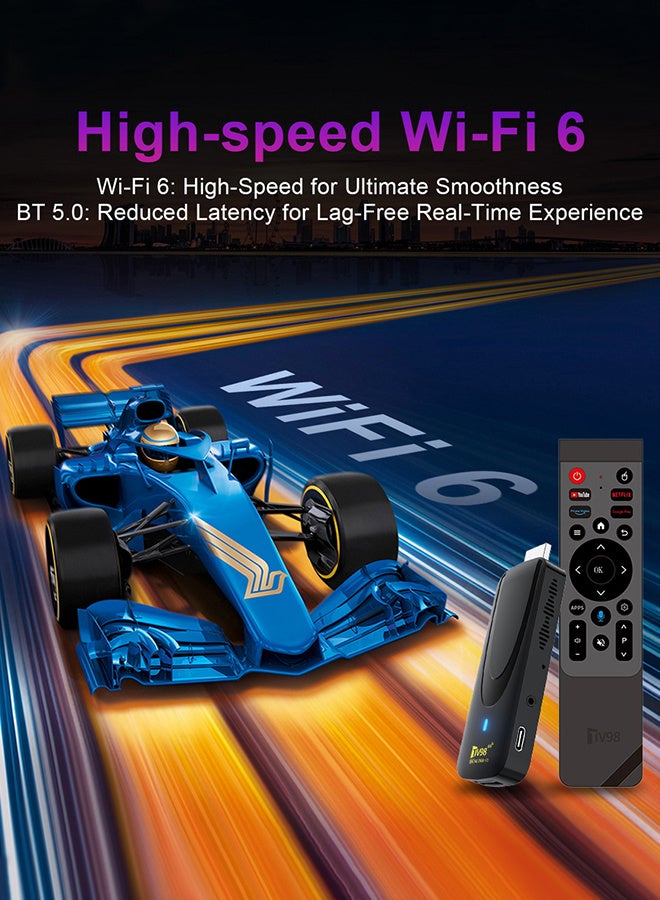 TV98 8K Ultra HD TV Box TV Stick Android 14.0 work with Projector TVs & Mobile Phones,Set Top Box - Image 2