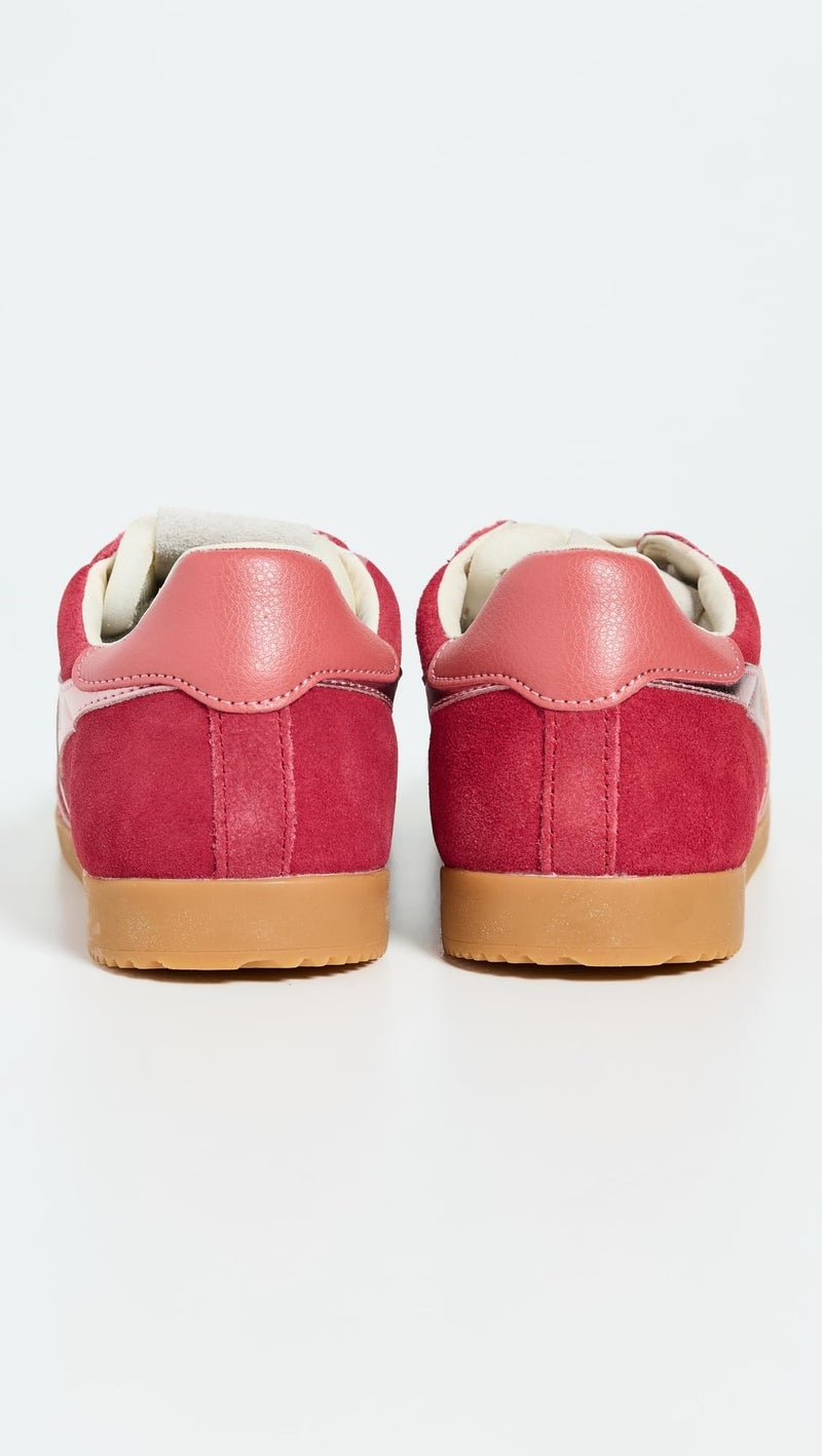 Gola Women's Elan Glitz Suede Sneakers, Red/Pink/Coral, 9.5 Medium US - Image 3