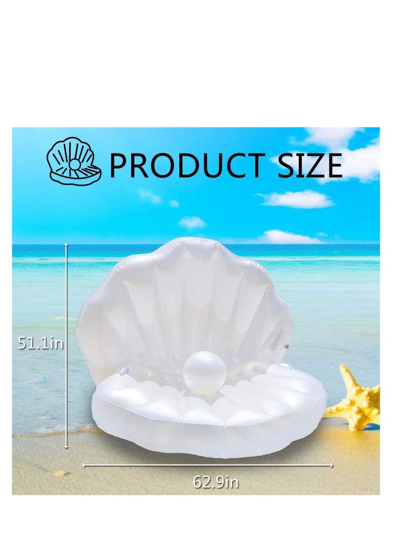 Y&D - Inflatable Seashell Swimming Pool Floating Ball Giant Bed Mattress Beach Seashore Shell Shaped Water Sofa Air Cushion - Image 1