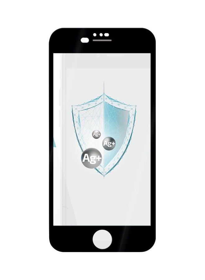 NIBEMINENT Tempered Glass Screen Protector For Apple iPhone SE 2020 Black/Clear - Image 1