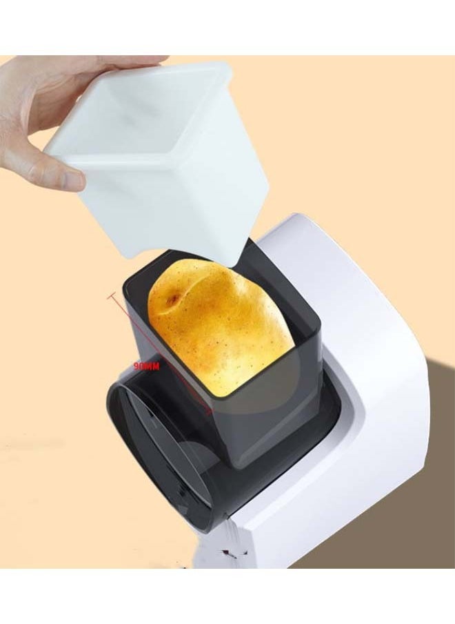 Generic - 3-In-1 Electric Rotary Cheese Grater Stainless Steel, Electric Vegetable Cutter Slicer Chopper, Multifunctional Vegetable Cutter Shredder Slicer For Zucchini Fries Fruit Vegetable Salad White - Image 1