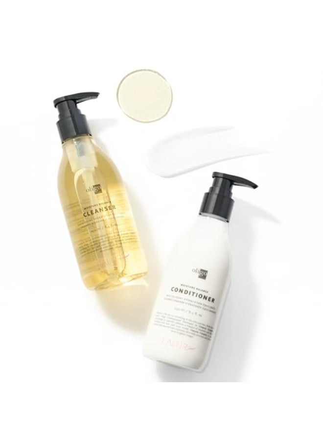 Oligo Professionnel Calura Moisture Balance Cleanser Conditioner Sulfate free Vegan Paraben free Color safe Shine Hydrating formula for dry hair 85oz DUO BUNDLE - Image 3