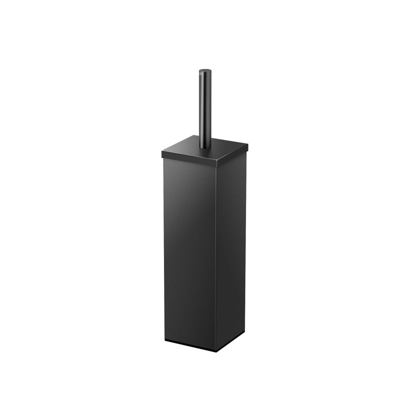 Gatco 1488MX Elegant Square Toilet Brush Holder, Matte Black - Image 1