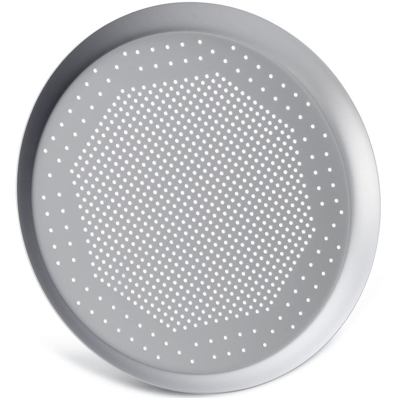 صينية بيتزا بيزيا للفرن 12 بوصة صينية بيتزا مثقبة مع ثقوب مصنوعة من الألمنيوم الثقيل الدائم صينية بيتزا دائرية صينية كريسبير للبيتزا صينية خبز للبيت والمطعم والمطبخ