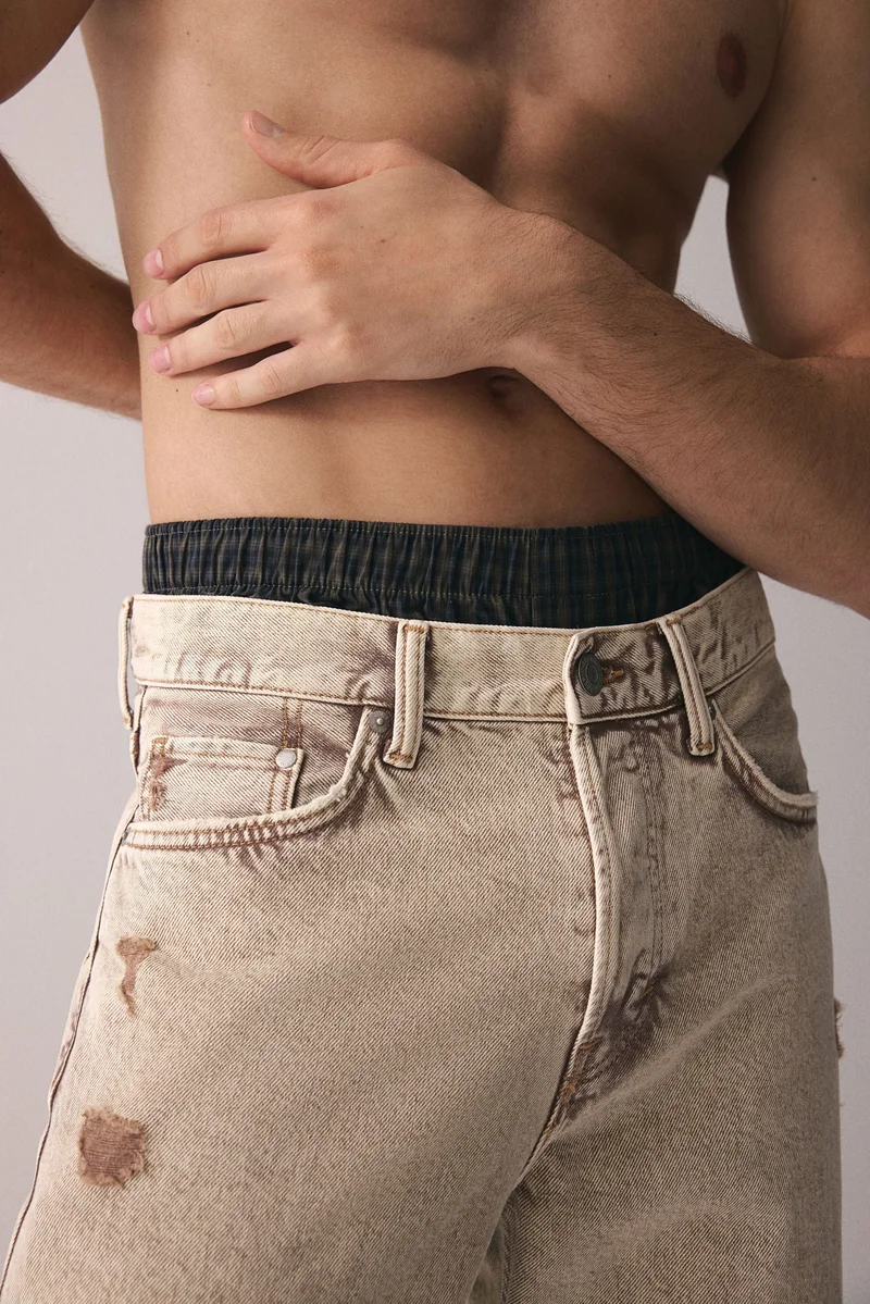 اتش اند ام شورت بوكسر محبوك - عبوة من قطعتين