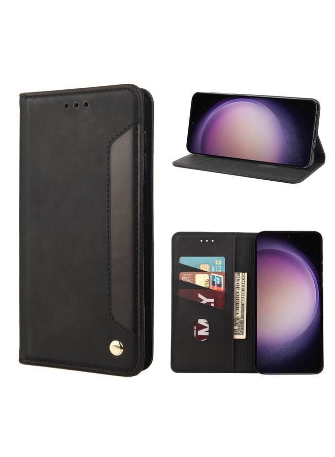 S-TOP Case For Samsung Galaxy S23+ 5G Skin Feel Splicing Leather Phone Case - Image 1