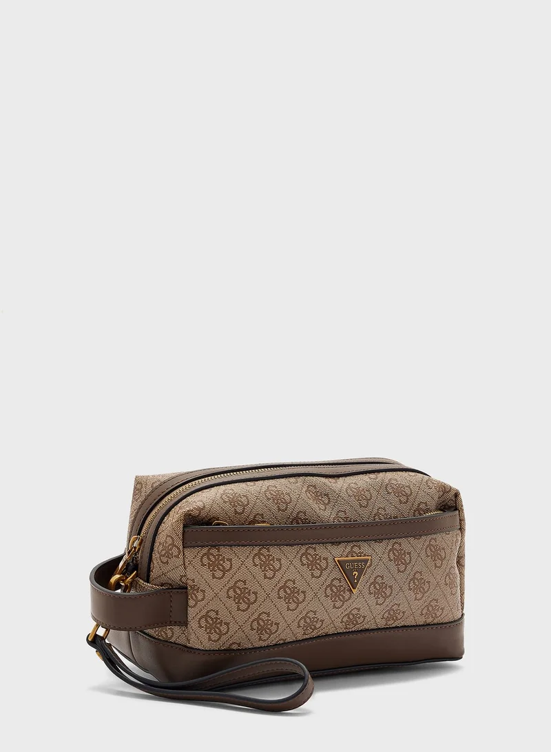GUESS Logo Printed Wash Bag