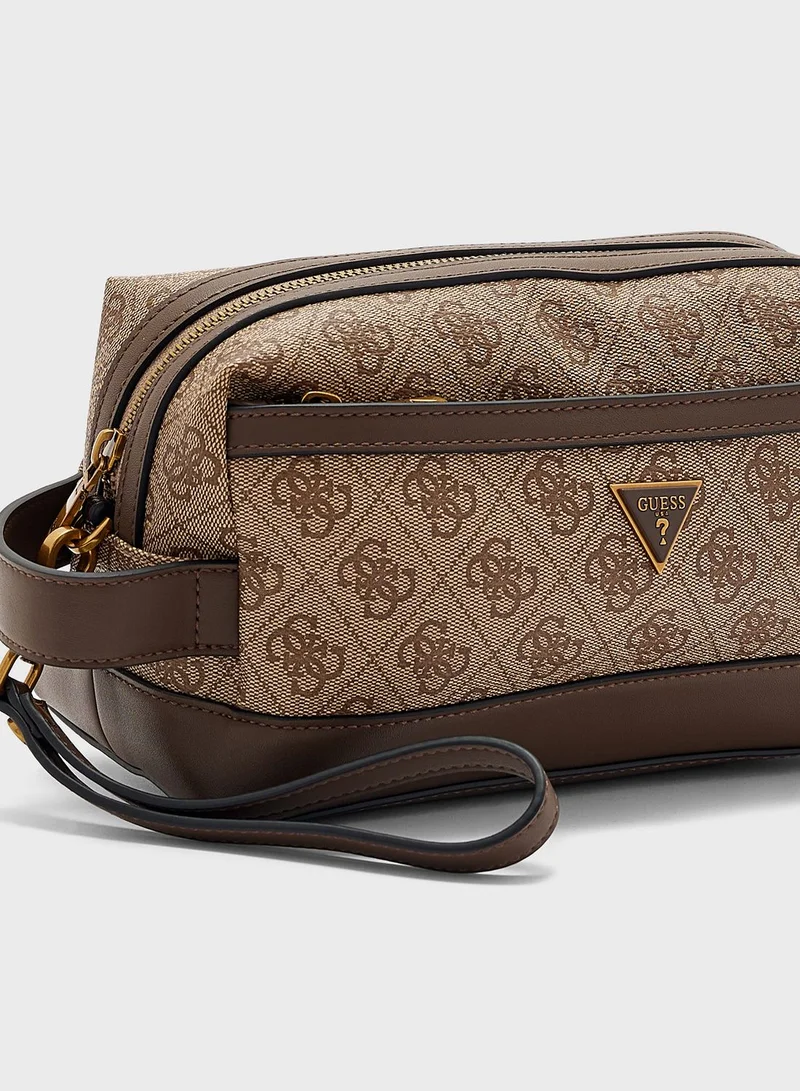 GUESS Logo Printed Wash Bag